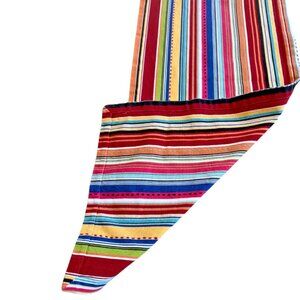 Pottery Barn Table Runner Fiesta Stripe 80x15" Multicolor Boho Cabana Stripe